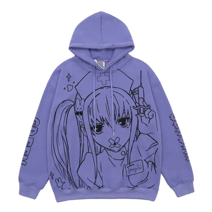Void Listener Hoodie – Oversized Pullover | Purple / l | Core Capsule