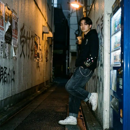 Wildflower Embroidered Hoodie | Oversized Unisex Streetwear | Core Capsule